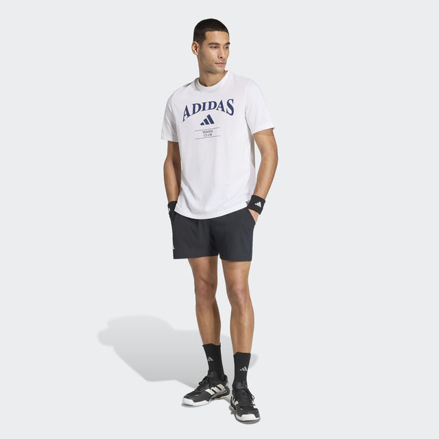 Heritage Tennis Graphic T-Shirt - White - flat lay