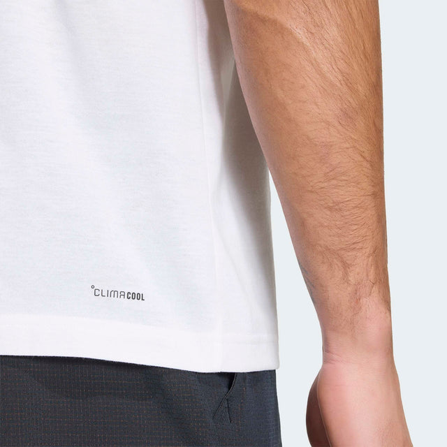 Heritage Tennis Graphic T-Shirt - White - sleeve detail